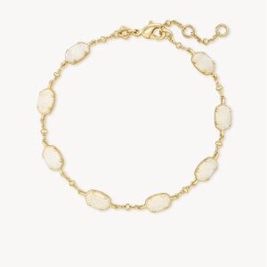 Kendra Scott Emilie Gold Chain Bracelet in Iridescent Drusy